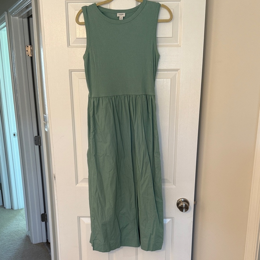 J. Crew Sage Green Sleeveless Dress